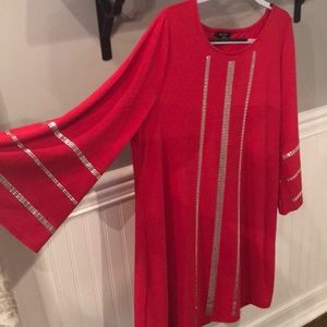 Alfani Large Beautiful studded red tunic. Gorgeous